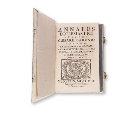 BARONIO, CEASARE (1538-1607): ANNALES ECCLESIASTI IV.1708 | PUBLISHER: Venetiis, Sumptibus Laurentii Basilii | NUMBER OF PAGE