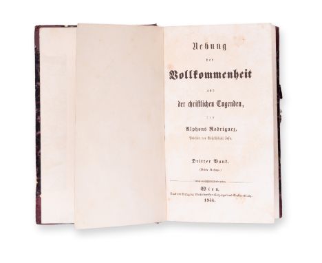 RODRIGUEZ, ALPHONS (1526-1616): UEBUNG DER VOLLKOMMENHEIT III.1854 | PUBLISHER: Wien, Mechiraristen-Congregations-Buchhandlun
