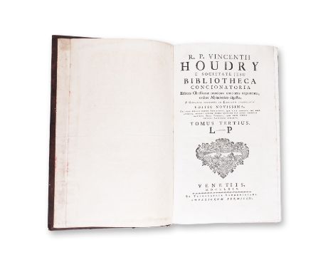 HOUDRY, VINCENT (1631-1729): BIBLIOTHECA CONCIONATORIA III.1764 | PUBLISHER: Venetiis, Typographia Remondiniana | NUMBER OF P