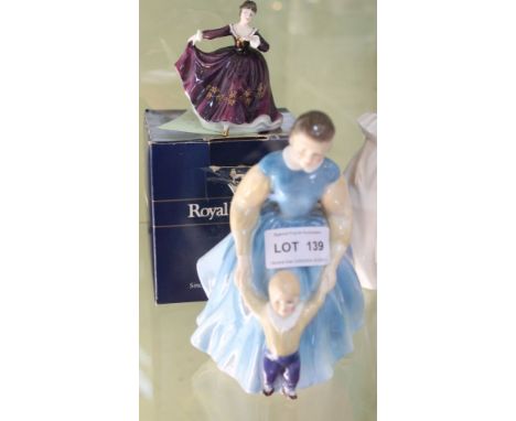 Royal Doulton figurine Gold 'Kirsty' HN 3246&nbsp; with box together with 'First Steps' HN 2242