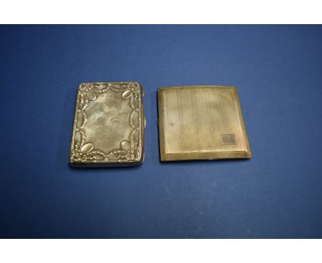 Two silver cigarette cases, 185g all in.
