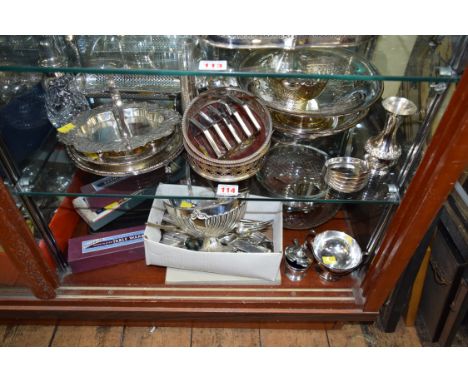 A quantity of silver plate.