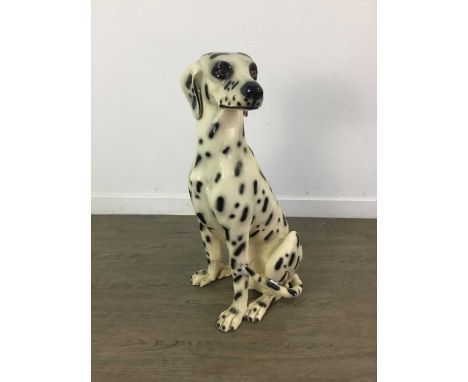 LARGE CERAMIC MODEL OF A DALMATIAN DOG,70cm high