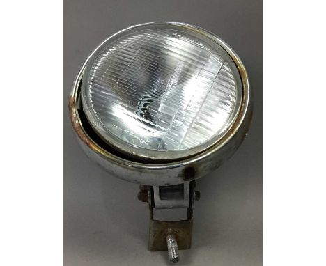 VINTAGE AUTOMOBILE LAMP,along with a lock and key (3)Key doesn't work the lock.