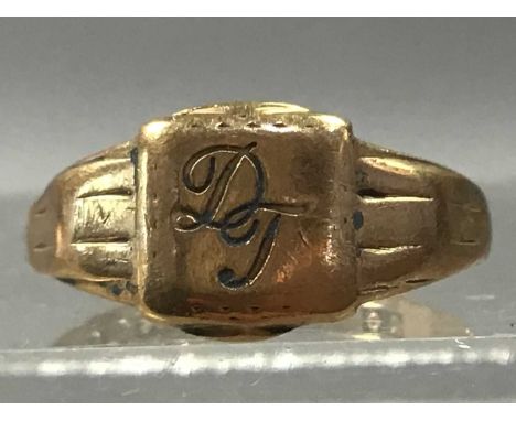 NINE CARAT GOLD SIGNET RING,along with various watches and coinsAdditional photos added to our website.