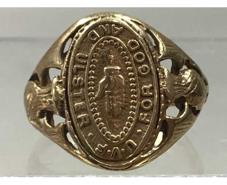 IRISH SIGNET RING,along with a pair of cufflinks, tie pin and seven watches