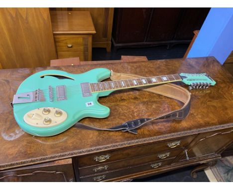 An electric Italia Apple guitar, serial number 090449, designed by Trew Wilkinson