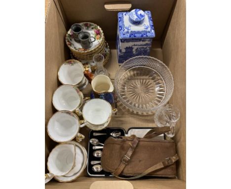 Royal Albert Old Country Roses china, a Maling caddy etc.