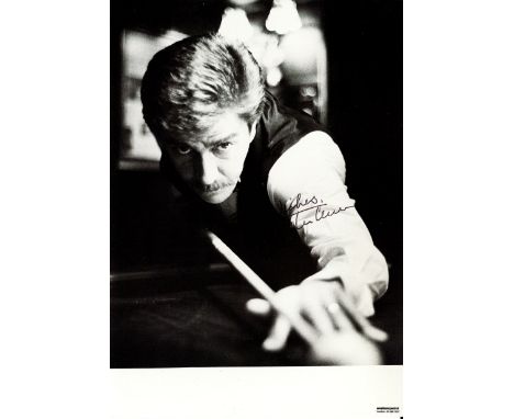 Snooker Cliff Thorburn signed 8x6 black and white vintage photo. Clifford Charles Devlin Thorburn CM (born 16 January 1948) i