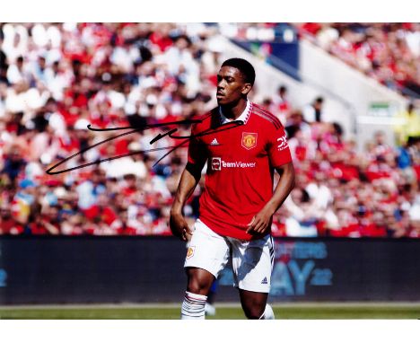 Football Anthony Martial signed Manchester United 12x8 colour photo. Anthony Jordan Martial (born 5 December 1995) is a Frenc