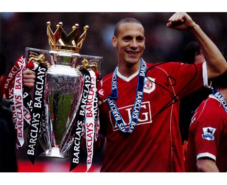 Football Rio Ferdinand signed Manchester United 12x8 colour photo. Rio Gavin Ferdinand OBE (born 7 November 1978) is an Engli