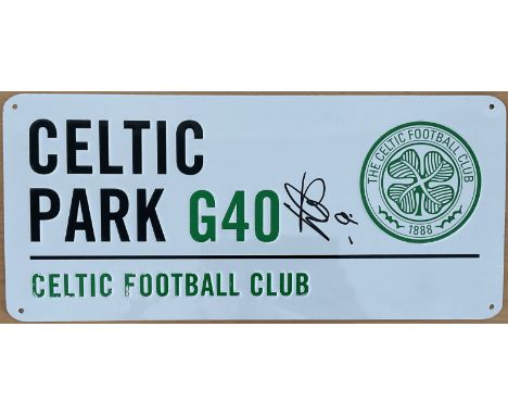 Football Lee Griffiths signed Celtic Park G40 Celtic Football Club metal road sign. Good condition. All autographs come with 