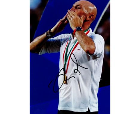 Football Stefano Pioli signed 12x8 colour photo. Italian football manager and a former footballer who played as a defender. H