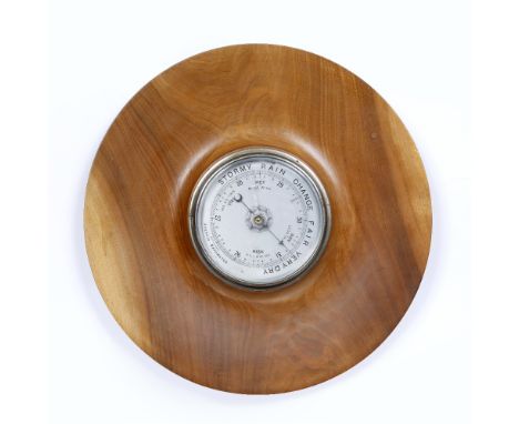 Cotswold style Walnut framed barometer 45cm wide.