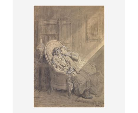 Signed 'G. Doré' bottom right, ink, wash and white gouache en grisaille on paperSheet size: 20 3/8 x 14 3/16 in. (51.8 x 36cm