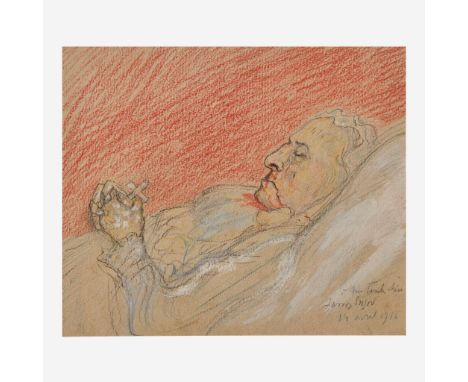 Inscribed, signed and dated 'ma tante chéri [sic]/James Ensor/14 avril 1916' bottom right; also inscribed 'James Ensor 27 rue