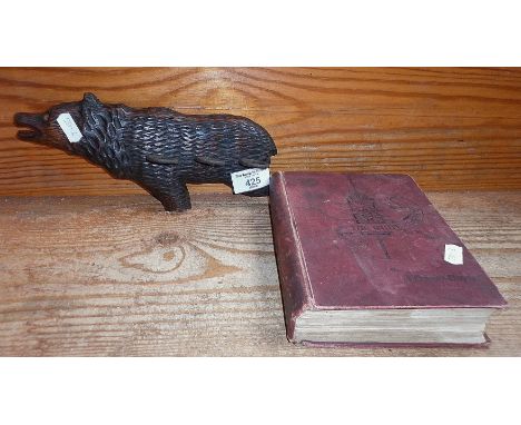 The White Company by A. Conan Doyle 1893 8th edition and a Black Forest carved bear wall pipe rack