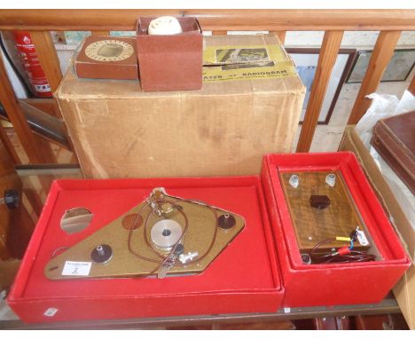A GRAMDECK tape recorder with amplifier control unit and a LUSTRAPHONE Lustrette microphone (all boxed with instructions)