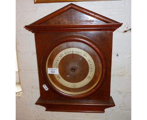 Aneroid barometer by Short &amp; Mason of London in walnut case