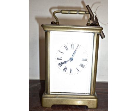 Brass cased carriage clock