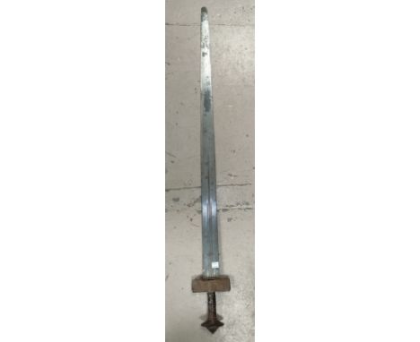 A 19th century Mid Eastern/Sudanese sword (no scabbard), overall length of sword 98cm 