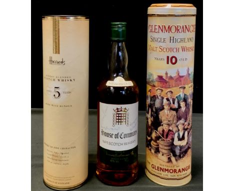 Wines and Spirits -Whisky including;  Harrods Knightsbridge scotch whisky, boxed, House of Commons No 1 scotch whisky, signed