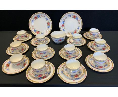 A Hammersley floral decorated tea set for eleven with some spares, pattern number E293 qty. 