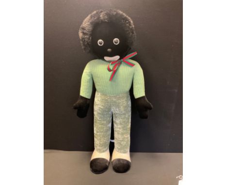 A large Merrythought standing Go**y soft toy, green striped top, velvet trousers, label to leg, 98cm high 