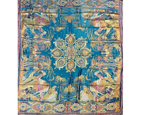 A large Persian tapestry panel. 230cm high x 210cm wide. 