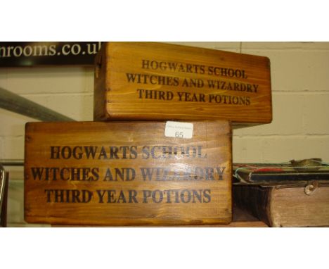 Vintage style Hogwarts Potions wooden crates