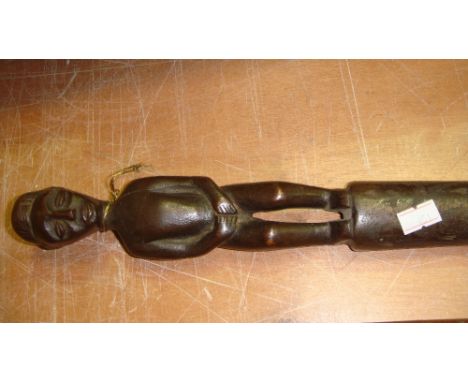 Vintage carved African walking stick 82 cms