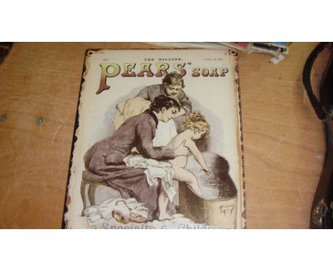 Vintage style metal sign Pears soap