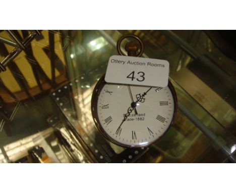 Novelty glass ball clock paperweight