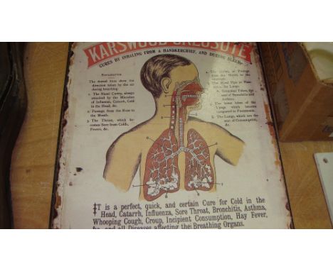 Vintage style metal sign Karswood Creosote