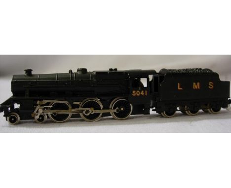 N gauge Farish Class 5, LMS Black, 5041. Tender to loco coupling required. Good condition, unboxed. P&amp;P Group 1 (£14+VAT 
