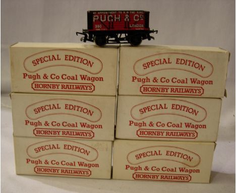 Six Hornby special edition wagons R010, Pugh &amp; Co coal wagons. Excellent condition, wear to boxes. P&amp;P Group 1 (£14+V