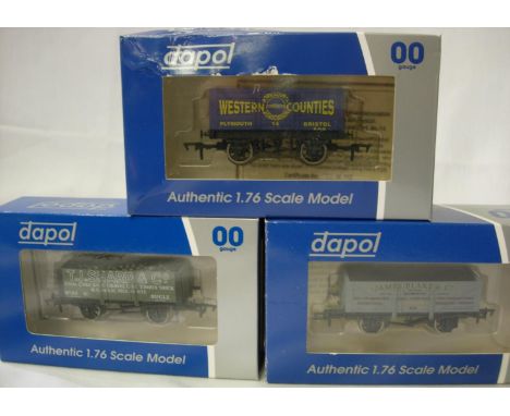 Three Dapol/Wessex limited edition wagons. Near mint condition, boxes with storage wear. P&amp;P Group 1 (£14+VAT for the fir