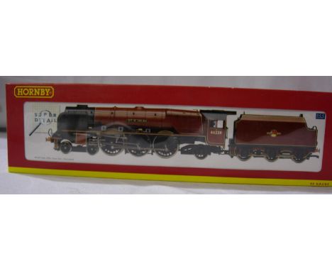 Hornby R2444 Duchess Class 46238, City of Carlisle, BR Maroon, Late Crest. Near mint condition, box with storage wear. P&amp;