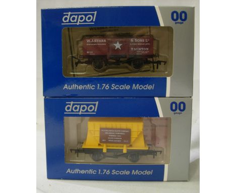 Two Dapol/Wessex wagons, limited edition wagons, Old Delabole Slate and WJ Starr. Near mint condition, boxes with storage wea