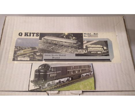 OO scale  Q Kits 10000 Diesel white metal kit, appears complete with motors/wheels etc, contents unchecked, with instructions