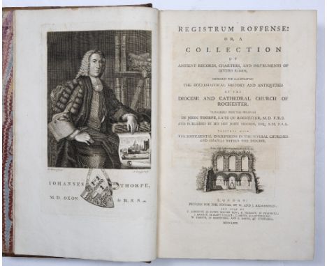 THORPE, John, 'Registrum Roffense or, A Collection of Antient Records, Charters, and Instruments of Divers Kinds Necessary fo
