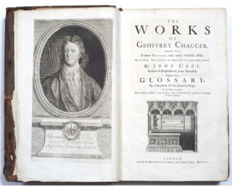 URRY, John (1666-1715), Literary Editor and Medieval Scholar, Alumnus Christchurch Oxford, The Works of Geoffrey Chaucer, com