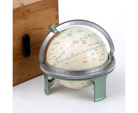 A MID 20TH CENTURY EAST GERMAN CELESTIAL GLOBE made for the Russian Navy circa 1950, by Freiberger Prazisionsmechanik, the 6.
