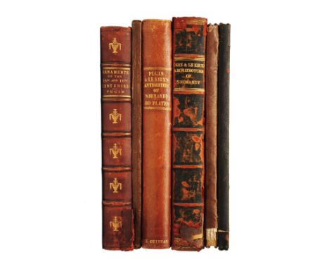 PUGIN, A Welby, Gothic Furniture of the 15th Century, Ackermann, London, 1835. Slim 4to. engrd. Tp &amp; ½ tp. 24 plts. With 