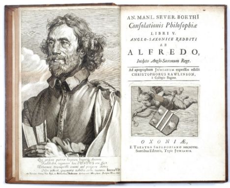 RAWLINSON, Christopher (1677-1733) English Antiquary and alumnus of The Queen's College Oxford, Consolation of Philosophy by 