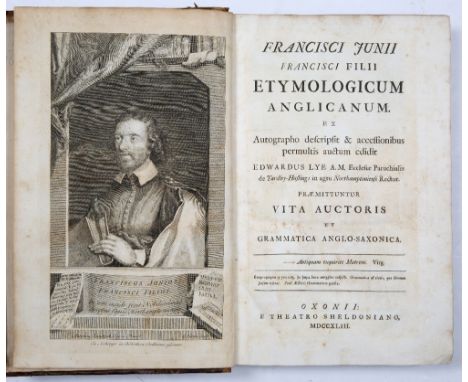 JUNIUS, Franciscus, The Younger, Etymologicum Anglicanum Praemittuntur Vita Auctoris et Grammatica Anglo-Saxonica, Edward Lye