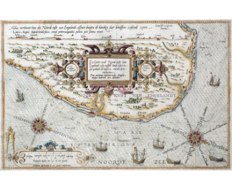 LUCAS JANSZOON WAGHENAER The Coast of East Anglia from Walberswick in Suffolk to Burnham in Norfolk, engraving, pub. Leiden c