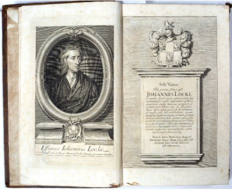 THE WORKS OF JOHN LOCKE (1632-1704) with portrait frontispiece and alphabetical tables. 3 vols. 4TH Ed. London 1740. Fo. (350