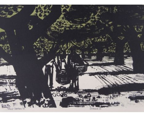 Robert Tavener, colour lithograph, orchid 3, 1963, signed in pencil, artist proof 8/25, image size 17" x 22.5", unframed