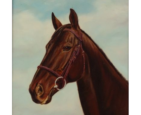 G Lilley, oil on canvas, portrait of a horse, signed, 20" x 16"